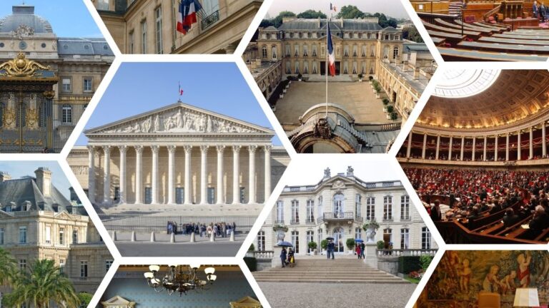 Where President of French Republic, Premier-Minister and Parliament are located in Paris ?